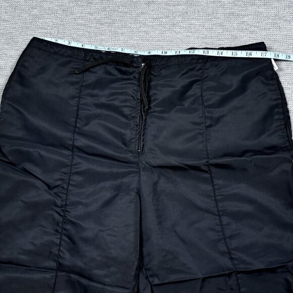 Nike Womens Black Capri Pants Elastic Drawstring Waist Straight Leg Nylon Lg - Picture 7 of 12